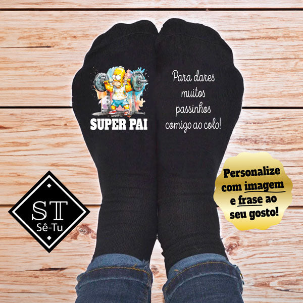 Meias Simpson Super Pai